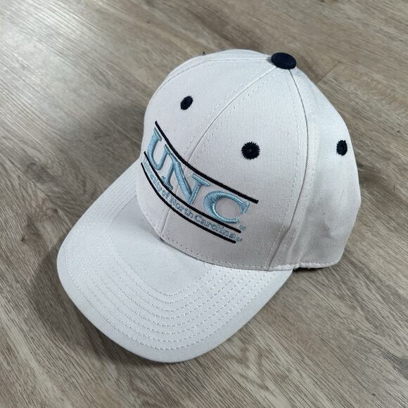 UNC North Carolina Tar‎ Heels Hat Snapback College White The Game Bar Line Cap - Picture 7 of 8